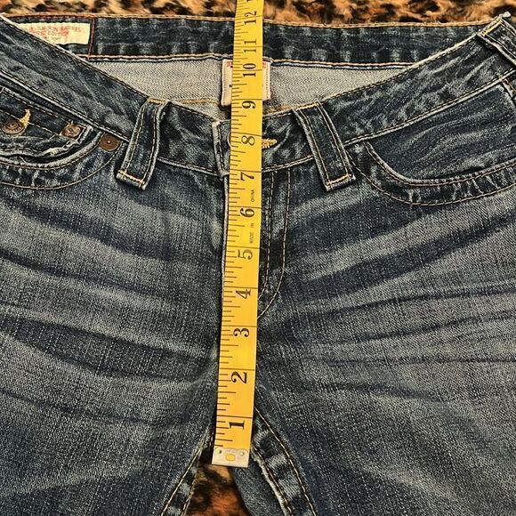 True Religion Billy Blue Factory Distressed Ripped Jeans Festival Rodeo Western - Picture 6 of 15